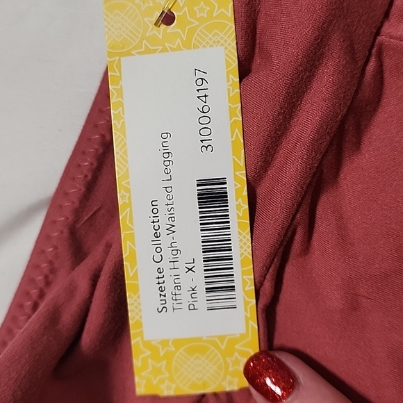 NWT Suzette Collection Pink High- Waisted Legging XL - Picture 2 of 2